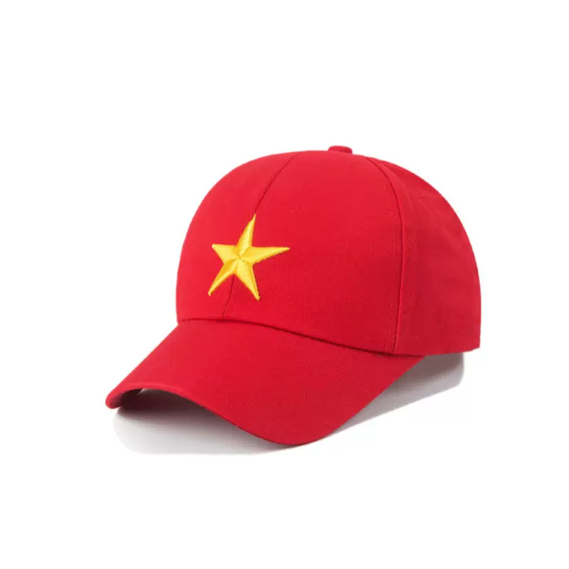 春秋款五角星儿童棒球帽中国风宝宝刺绣鸭舌帽女童遮阳帽大帽檐