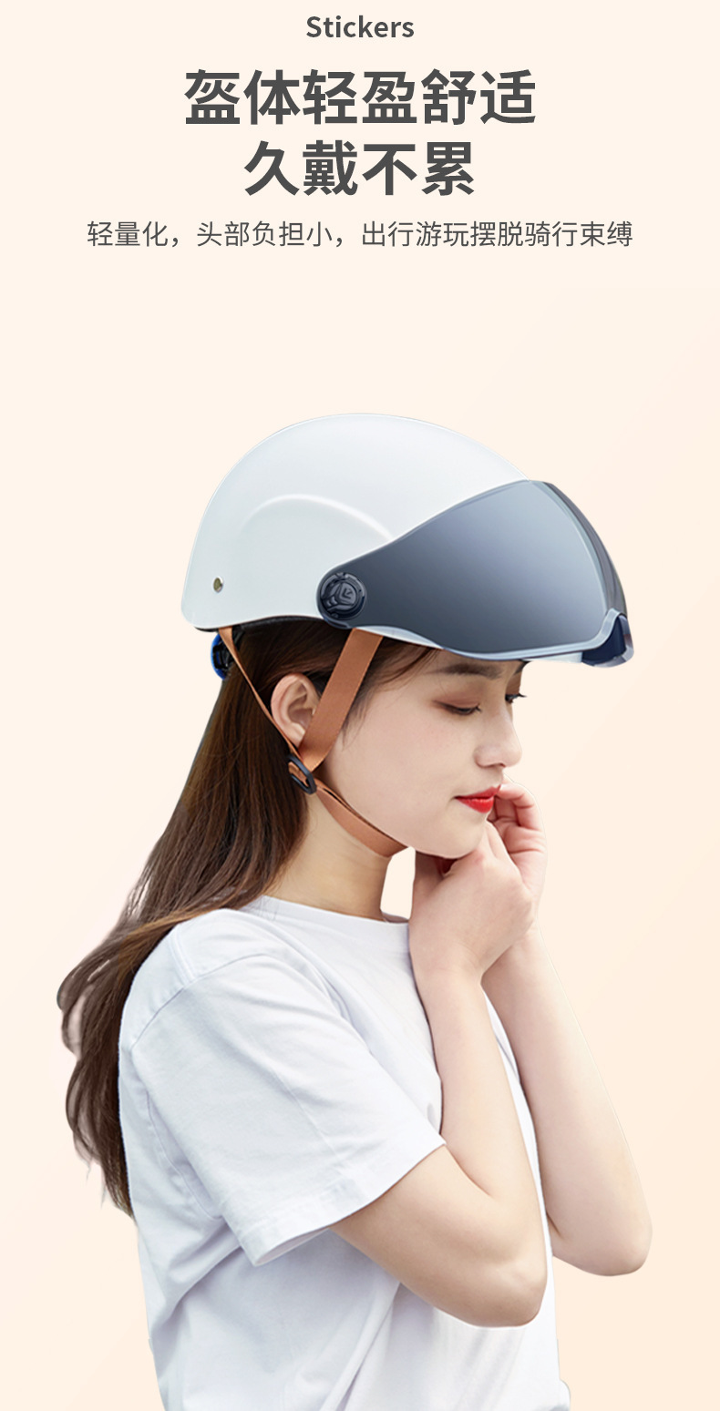 New National Standard Electric Vehicle Helmet, Unisex, Windproof Half Helmet, Summer Sun Protection, Lightweight Battery Vehicle Safety Helmet