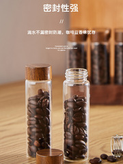 A5L咖啡豆展示架玻璃試管茶葉展示架咖啡豆分裝試管咖啡廳吧檯擺
