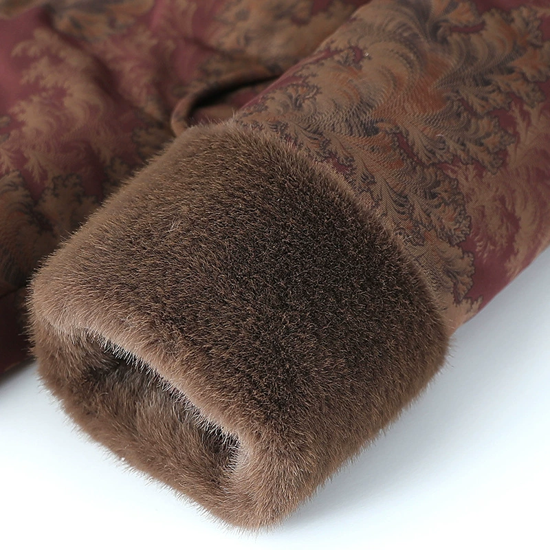 Fashionable warm down jacket for mother, for middle age, Chinese style