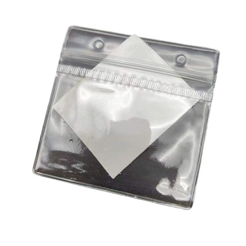 Transparent PVC Soft Film Card Holder Employee ID Lanyard Label Bag for Exhibition Factory Brand Badges, In Stock Wholesale