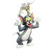 Cross-border Cat and Mouse Keychain Large Doll Tom Cat Pendant Schoolbag Hanging Delicate Key Chain Small Gift