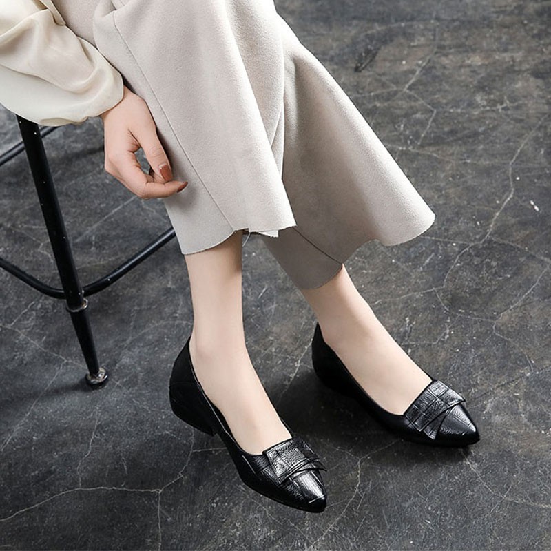 2024 New High-soled Shoes Women's All-match Low-heeled Slip-on Lazy Women's Shoes Plaid Young Red High-heeled Shoes