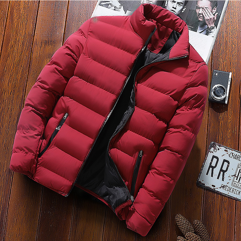 Autumn/Winter Thickened Sports Men's Standing Collar Cardigan Outdoor Casual Warm Cotton Coat_voghion.com