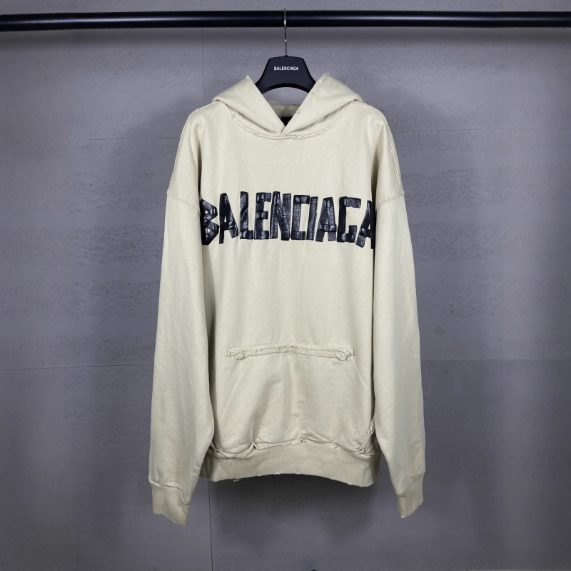 Cross-Border Foreign Trade Wholesale B Brand Paris Latest Classic Popular Printed European and American High Street Loose Trendy Hooded Sweatshirt