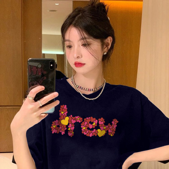 High quality DREW smiling face love American fashion brand men and women couple same summer cotton loose FOG short sleeve t-shirt