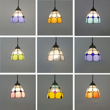 欧式蒂凡尼彩色玻璃酒吧餐厅吊灯创意卧室玄关阳台琉璃灯