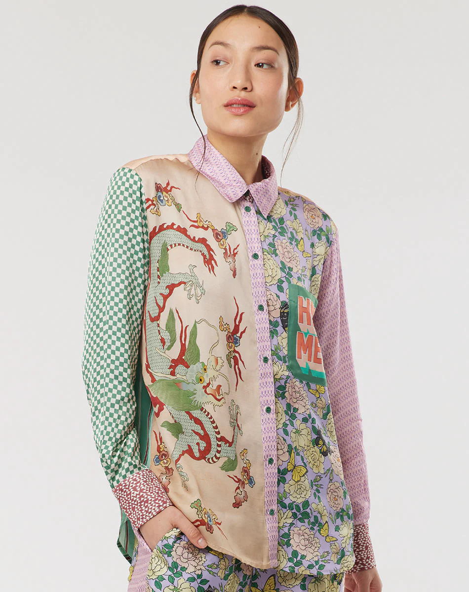 245g Weight Long Sleeve Sleeve Length Skirt Dresses Type Satin Fabric Type Skirt Co-ord Set Sets Type 2 Pieces Set Quantity Casual Occasion Turndown Neckline Regular Fit Fit Type Graffiti Pattern Summer, Spring Season Women's Gender Printing Design Casual Style Casual Women's Casual Graffiti Satin Printing Skirt Co-ord Set Skirt Sets 7
