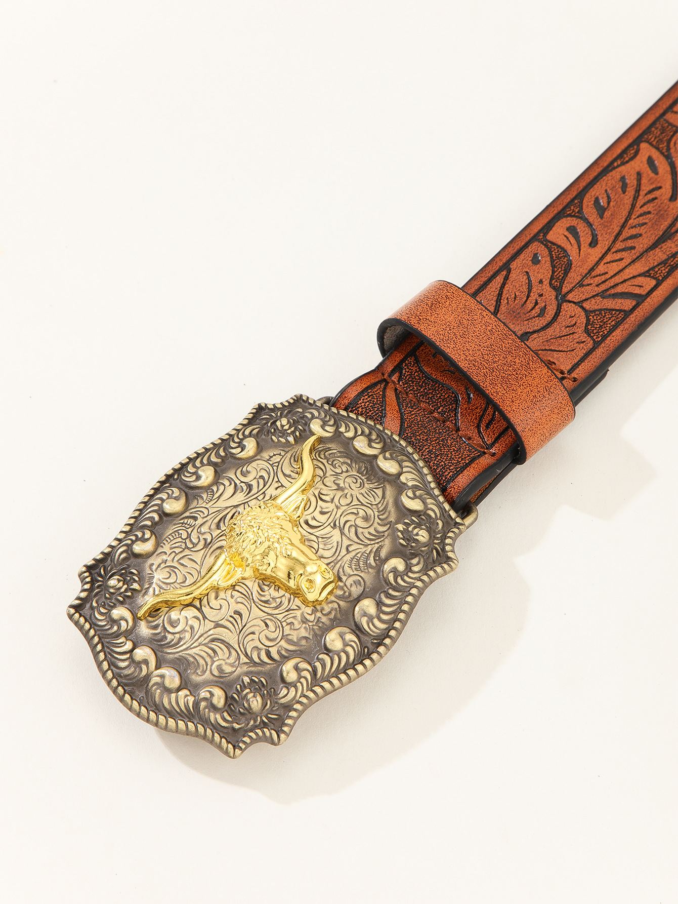 Cinturón hombres nueva hebilla de mezclilla occidental social durable frito calle americana de gama alta pantalones exteriores cinturón