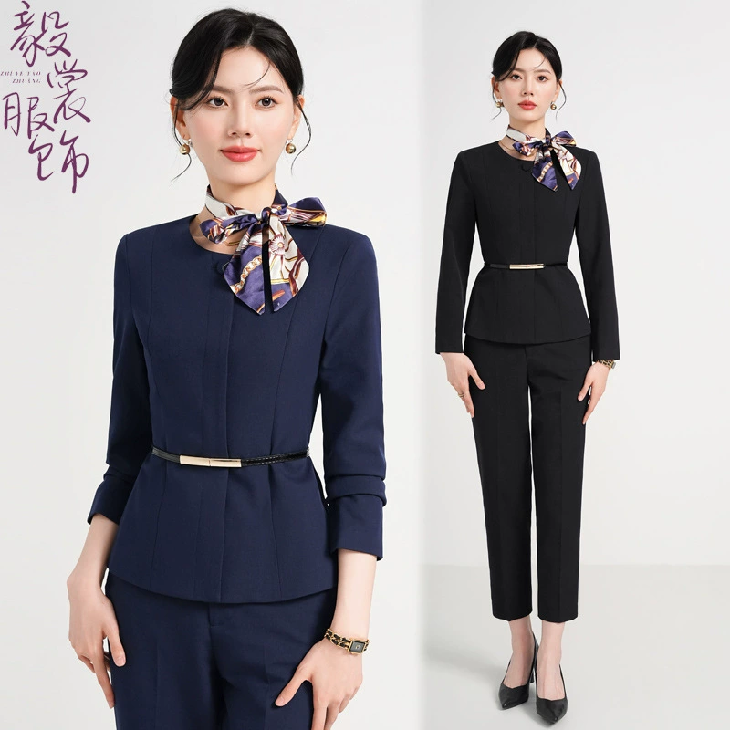 Classic suit, set, jewelry for work