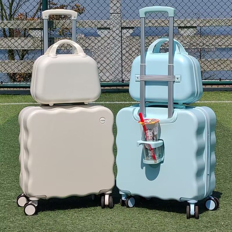 Children's Suitcase Small Lightweight Student Cute Cartoon Suitcase 20inch Boarding 18inch Password Box Trolley Case
