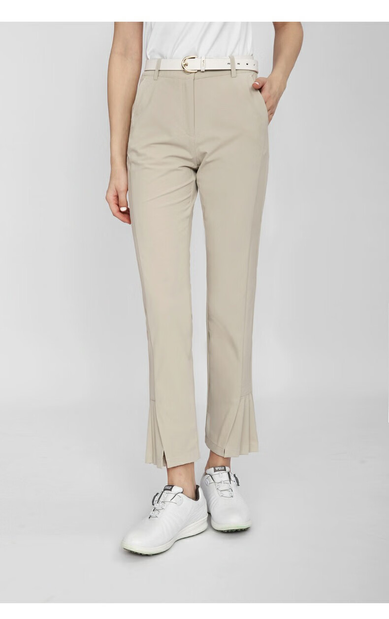 Quần golf nữ dài tôn dáng xếp ly thoáng khí nhanh khô PGM — KUZ146-Kaki, KUZ146-màu trắng, KUZ146-màu xanh nước biển chi tiết 10
