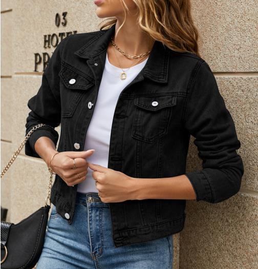 385g Weight Long Sleeve Sleeve Length Women's Classic Style Solid Color Single Breasted Coat
