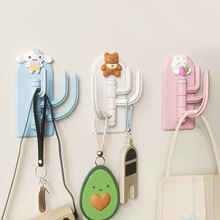 创意卡通三角挂钩可爱学生宿舍免打孔无痕粘钩墙壁门口挂钥匙钩子