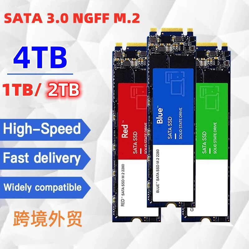 Твердотельный накопитель M.2 NGFF 4TB/2TB, высокоскоростная передача, для ноутбука и ПК, универсальный, популярная модель