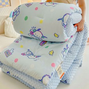 Sanrio Bean Velvet Soybean Fiber Quilt Spring and Autumn Children's Warm Winter Thickened Autumn and Winter Cotton Quilt Core