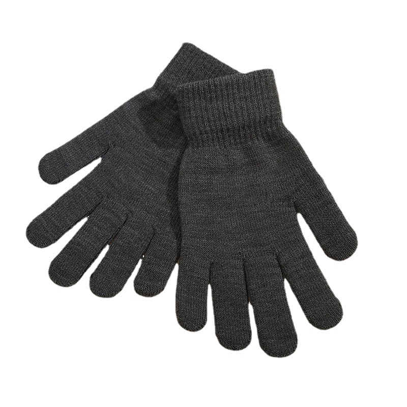 Otoño color sólido estiramiento guantes calientes guantes de punto a prueba de viento a prueba de frío de las mujeres guantes de dedo anticongelantes para montar al aire libre