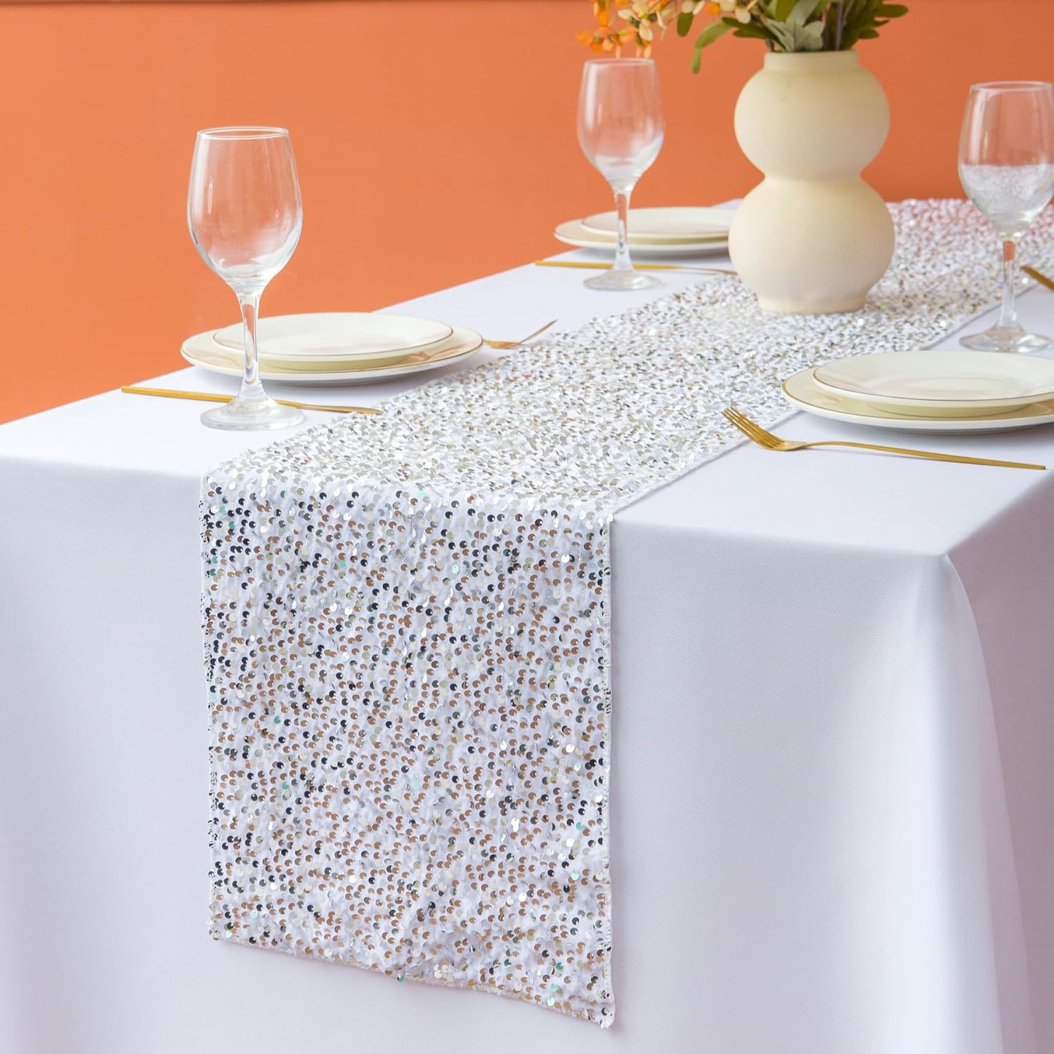 실버 스팽글 플러시 테이블(opp 싱글 팩)
