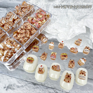 New Internet Red MiNi Cute Cartoon Card Pibala Nail Jewelry DIY Decorative Nail Drill Resin Accessories Batch