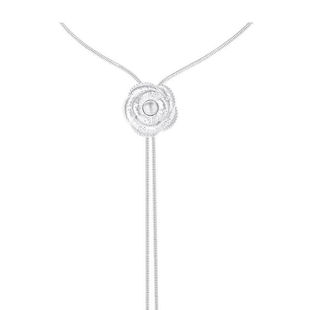 New Brushed Camellia Flower Long Necklace, High-Looking, High-End, Versatile and Fashionable Clavicle Chain