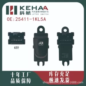 25411-1Kl5A Nissan Tiida/Teana elektrik şüşə idarəetmə qovşağı şüşəqaldıran açarı üçün uyğundur