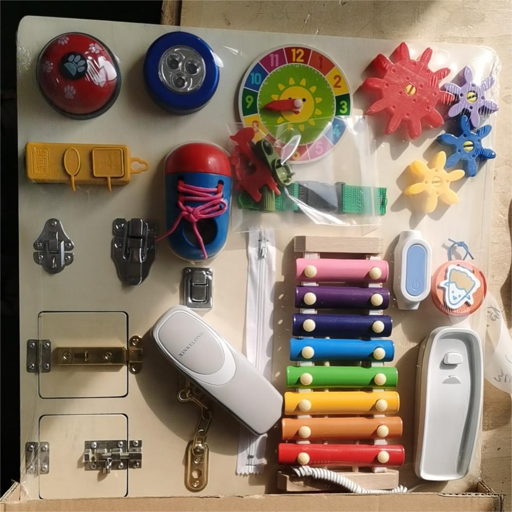 Transfronterizo niños Montessori enseñanza ayudas multifunción interruptor desbloquear ocupado rápido ocupado bebé Educativo Educación Temprana Juguetes