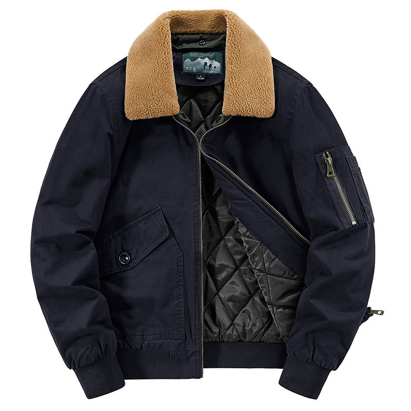 Demi-season warm down jacket, American style