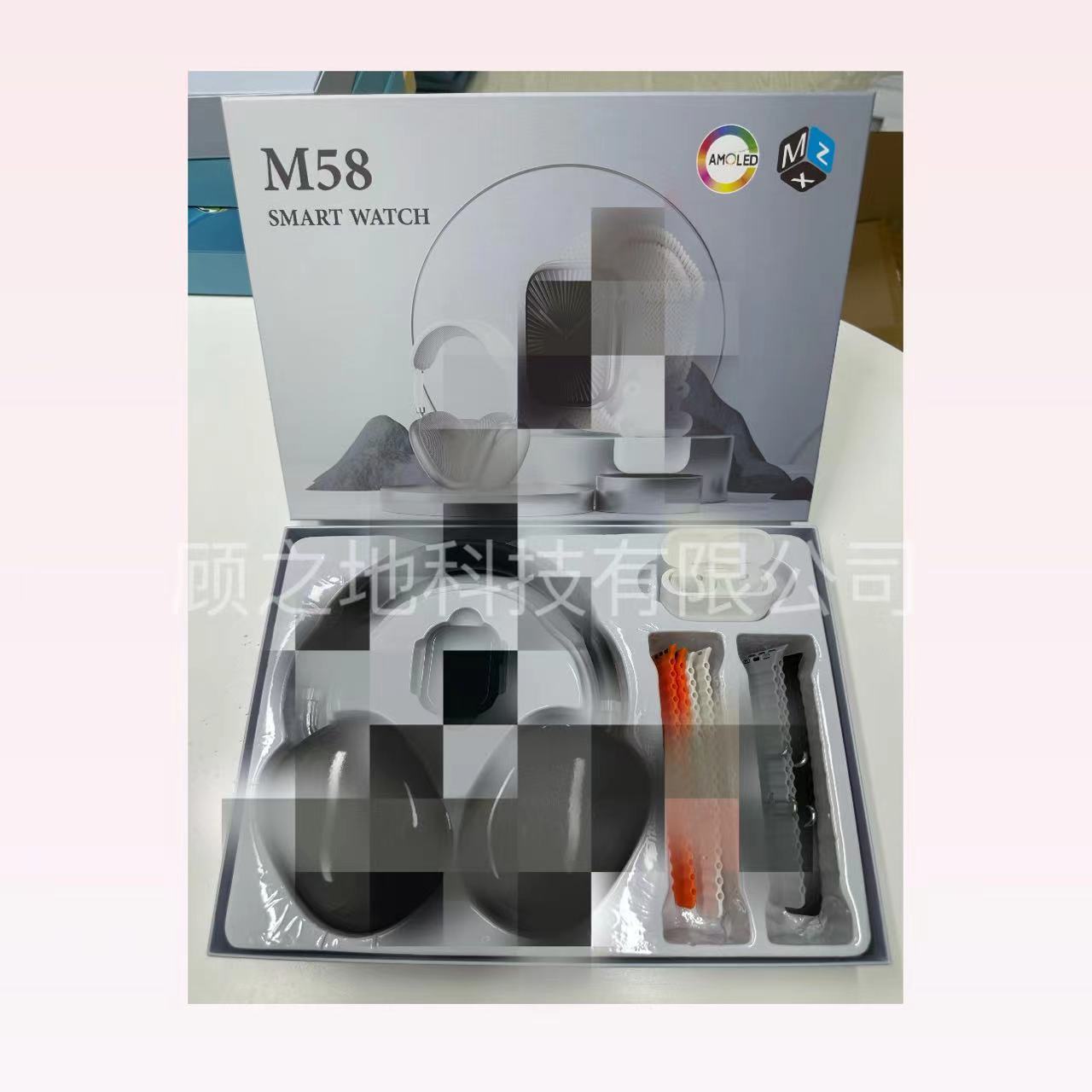 M58 Smart Watch Headset Set Bluetooth Call Sports Step Health Detection Watch Bluetooth Cross-Border