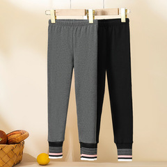 2023秋冬新款兒童加絨加厚打底褲女童洋氣修身秋褲外穿韓版休閒