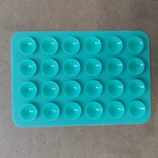 Lake green (with adhesive backing) - 24 square suction cups