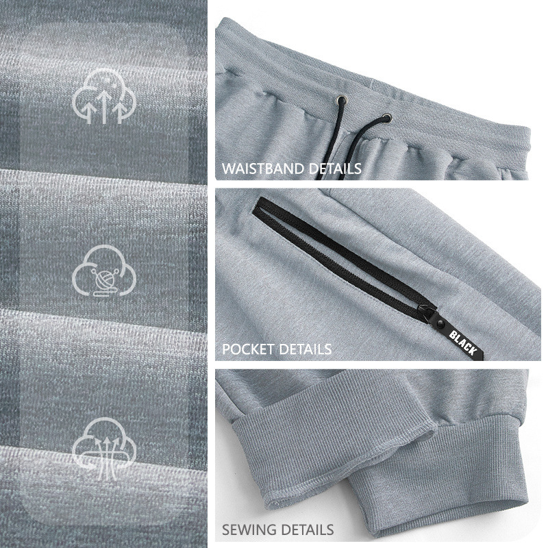 Amazon tamaño europeo pantalones deportivos de hombre pantalones casuales con cremallera, pantalones deportivos de color sólido para correr pantalones