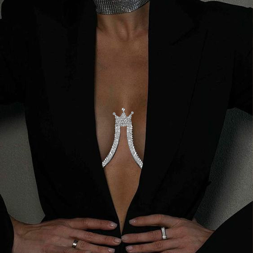 Sexy Crown Rhinestone Body Chain