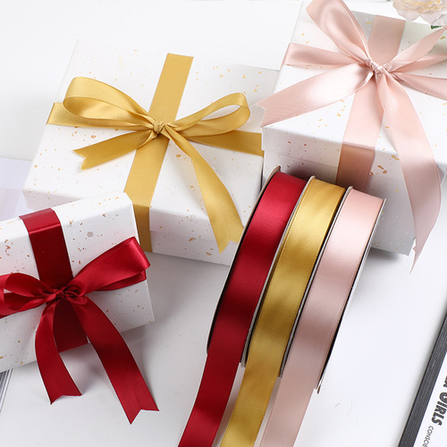 2.5cm 100 yards polyester ribbon wholesale gift box decoration colorful ribbon bow colored silk ribbon cake packaging woven ribbon