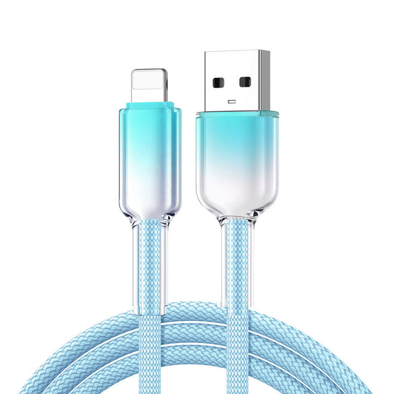 グラデーション氷晶透明pd60w急速充電ケーブルは華為iphone16充電線リンゴ15急速充電を適用する|undefined