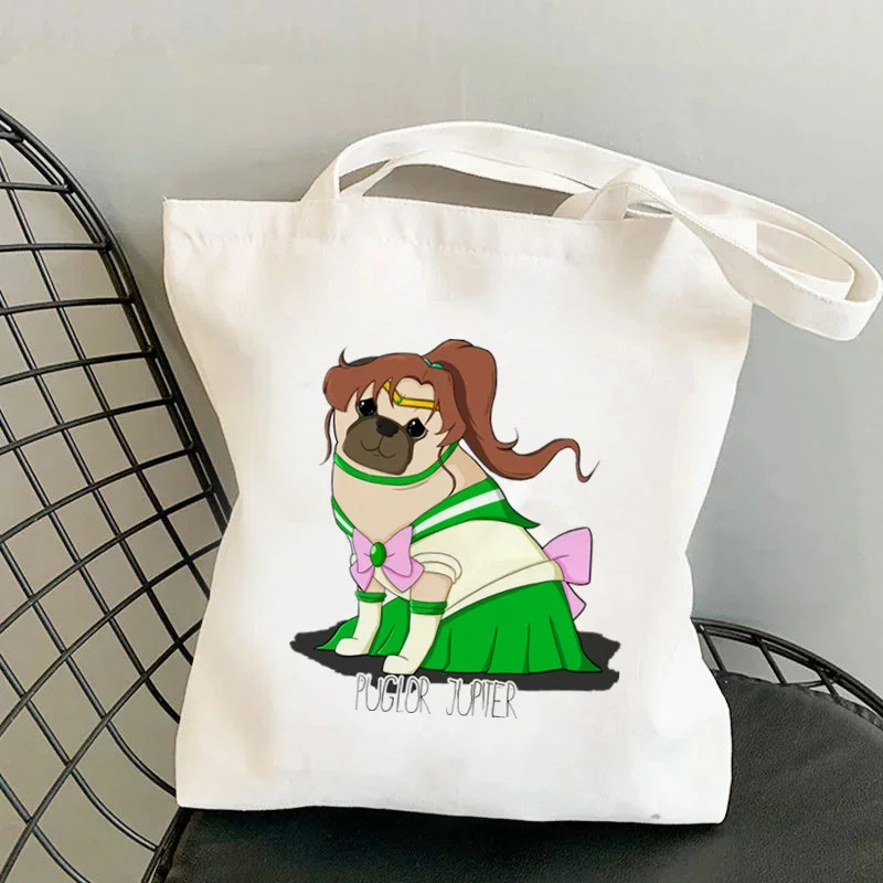 Comercio exterior Sailor Meow impresión Kawai bolsa Harjuku bolsa de compras damas lienzo bolsa de mano casual para niñas