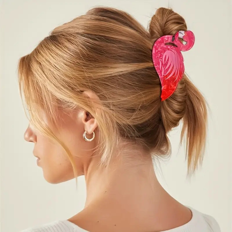 Holiday, Street Occasion Acrylic Material Flamingo Pattern Cartoon Style Women's Flamingo Acrylic Hair Claws