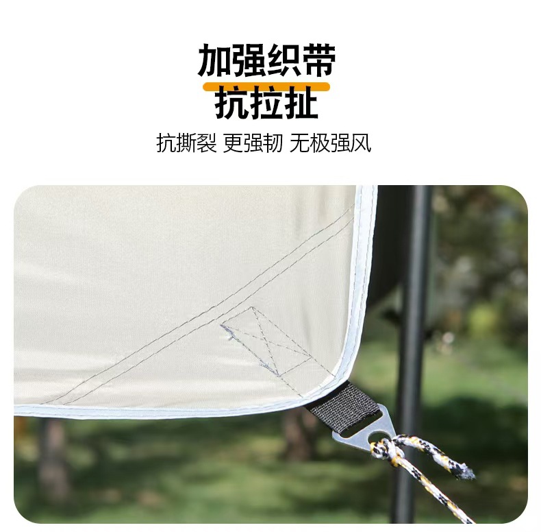 Outdoor Canopy Tent Hexagon Canopy Windproof Rainproof Awning Portable Picnic Outings Canopy Cloth