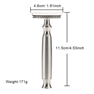 Stainless steel razor stainless steel old-fashioned razor double-sided blade razor safety blade holder razor