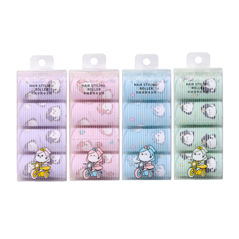 LMLTOP dibujos animados autoadhesivo tubo de rizado encantador impresión DIY aire frangeo rizador SY125