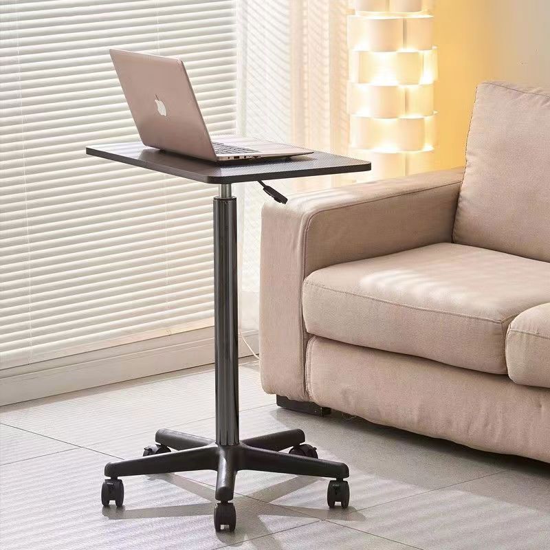 Mobile Lift Table with Pulleys Small Bedside Standing Laptop Table Live Broadcast Workbench Desk Podium