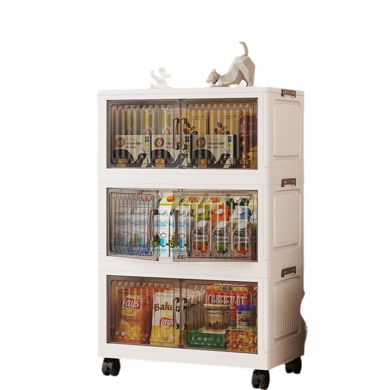 70-80 gabinete de almacenamiento plegable de ancho estante multicapa para el hogar gabinete de bocadillos de plástico gabinete de almacenamiento de juguetes para bebés y niños