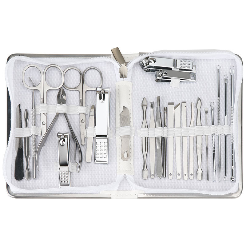Nail Clippers traje 26 unidades cortaúñas conjunto completo herramientas de uñas pedicura cuchillo hogar damas cortaúñas traje al por mayor