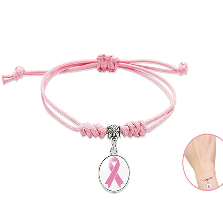 woven waterproof fuchsia bracelet handmade