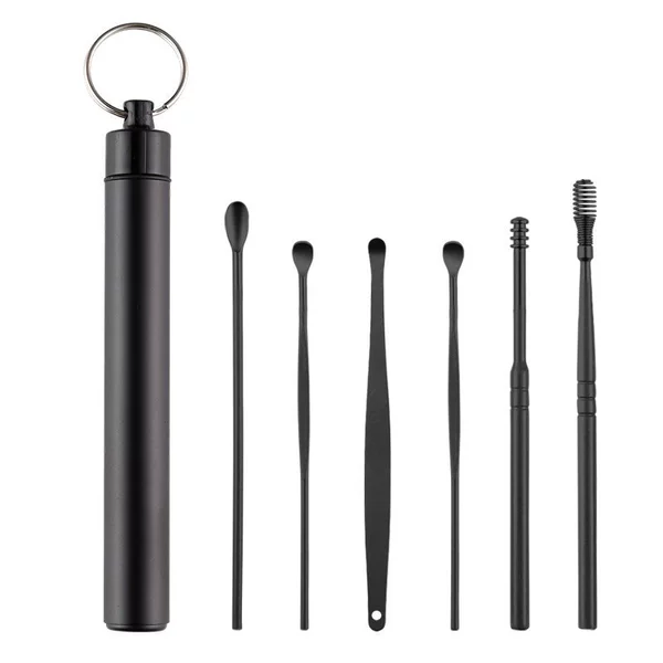 Black spray paint, set, 6 pieces
