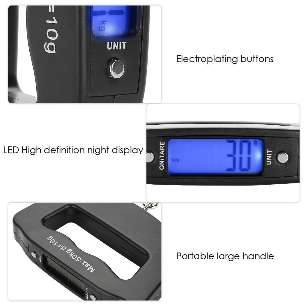 Mini Portable Handheld Luggage Electronic Scale High Precision Travel Portable Weight Scale Hook Type Household Handheld Scale