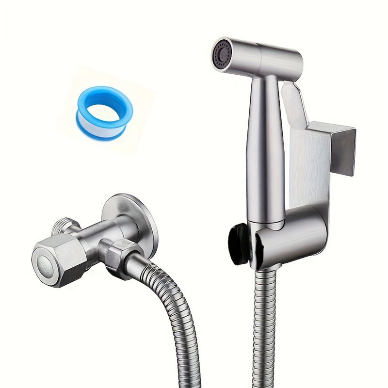 ソースサプライ 304 ステンレス鋼スプレーガン卸売女性用洗浄器トイレスプレーガンセット加圧水鉄砲洗浄器|undefined