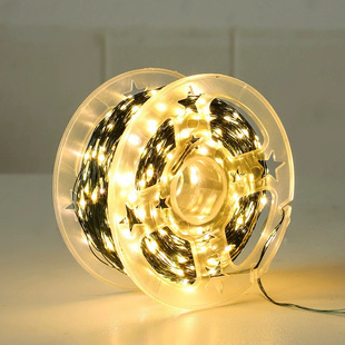 Led Copper Wire String Lights Decorative String Lights Colorful Lights Glowing Christmas Tree Lights with Green Plants Room Atmosphere Lights Scene Arrangement
