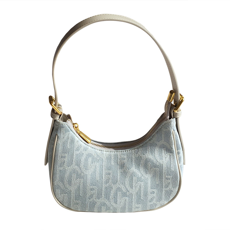 Hong Kong kJhsel PU niche denim law stick underarm for women's spring/summer new shoulder bag_voghion.com