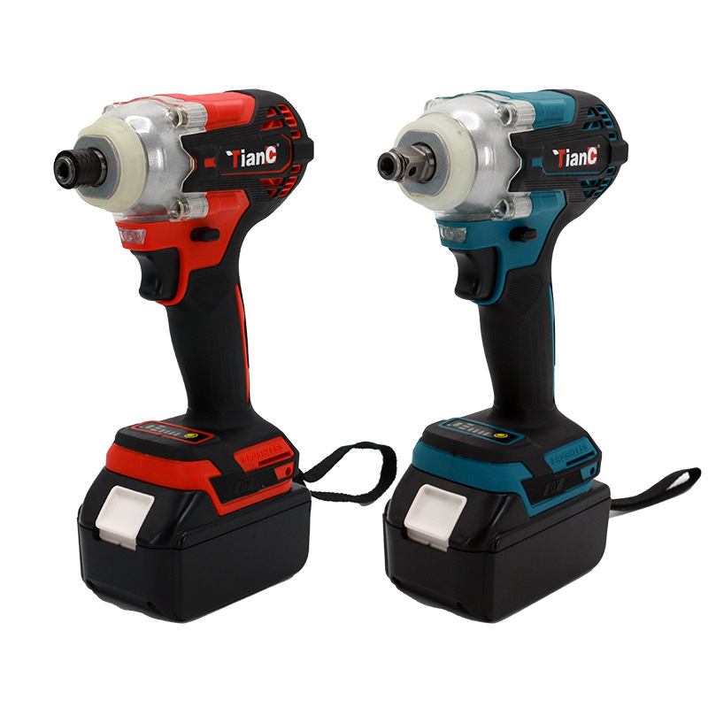 TianC de alta potencia sin escobillas Llave de impacto de litio recargable de gran par llave eléctrica para el comercio exterior