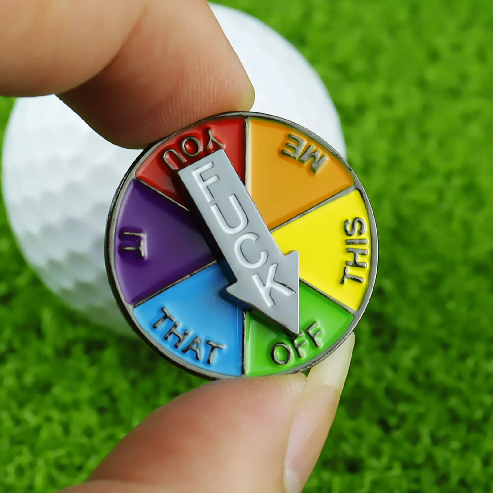 新款高尔夫礼品配件Luckys车轮球标创意可旋转箭头马克maker礼物